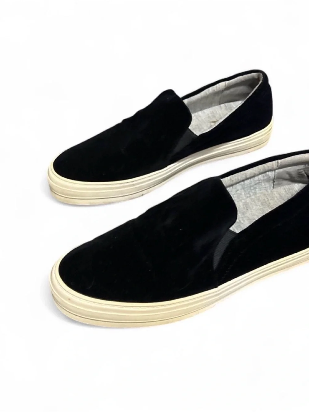 Nine West Black Suede Slip-On Platform Loafers / Sneakers - Women Size 8